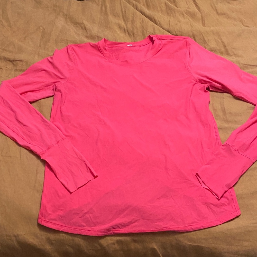 Lululemon Athletica Vibrant Pink Long Sleeve Tee